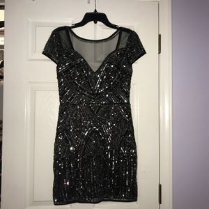 Windsor black embroidered dress